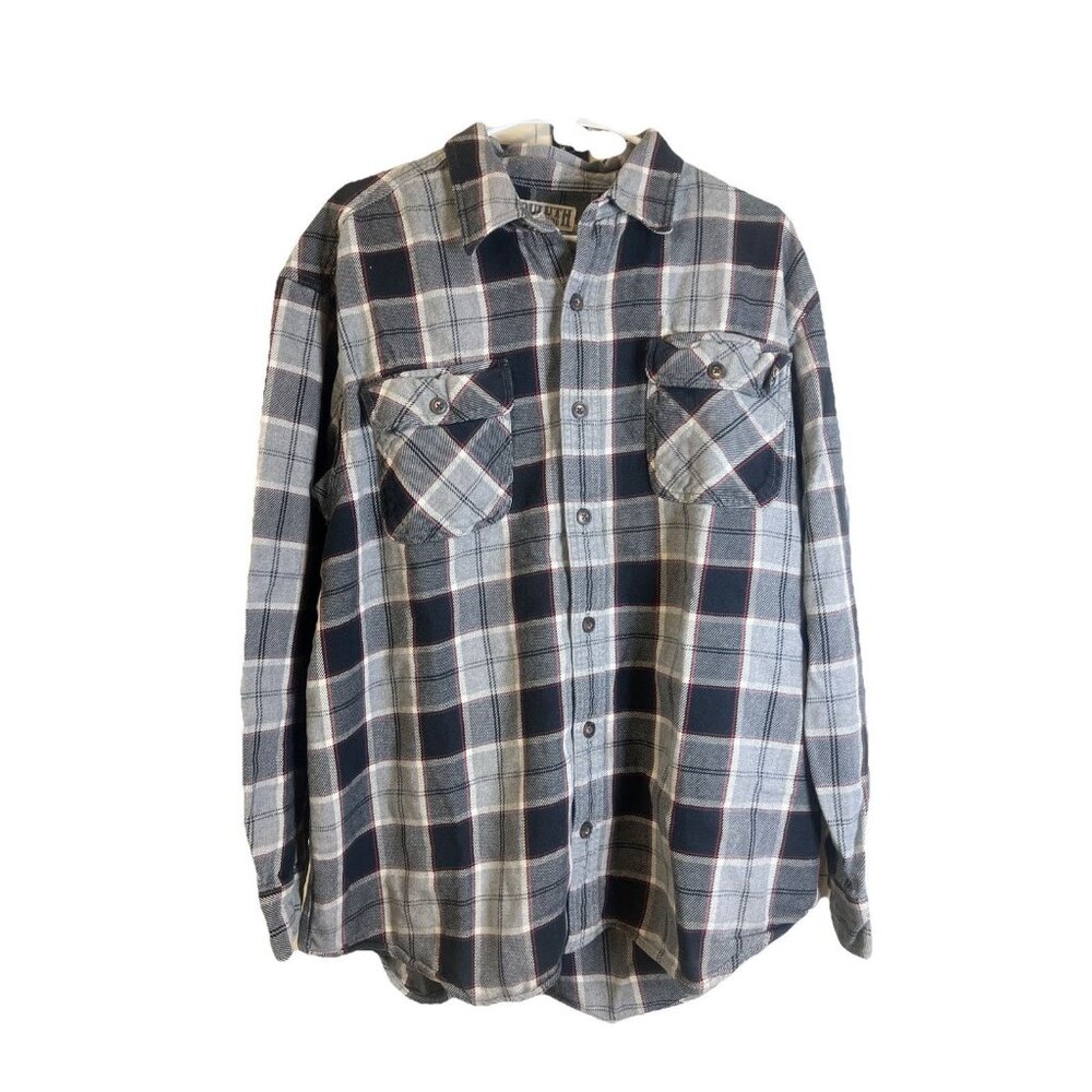 Duluth Trading Flannel Shirt Men's XL Multicolor Plaid Button Up Shacket
